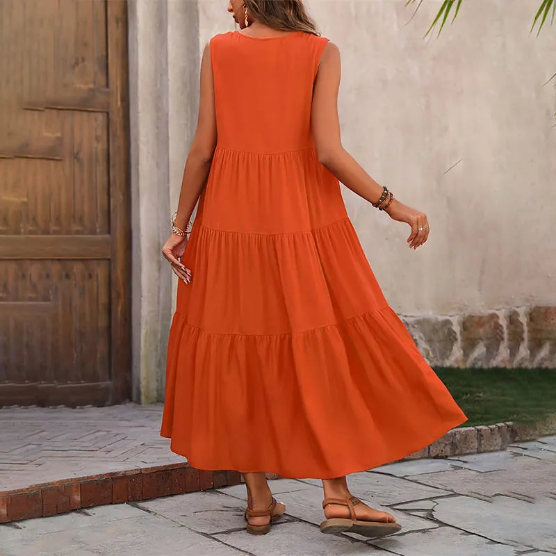 Women’s Sleeveless Tiered Maxi Summer Dress