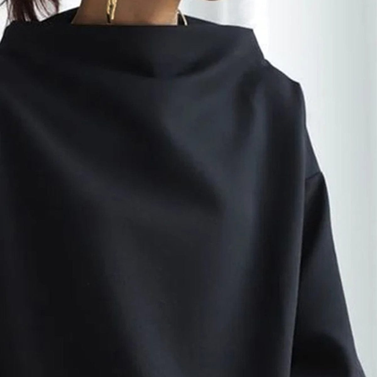 Women’s High-Neck Soft Knit Jumper – Everyday Wear
