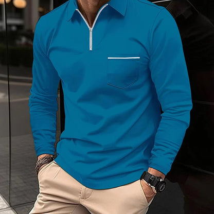 Casual and Stylish Long-Sleeve Polo Shirt for Men