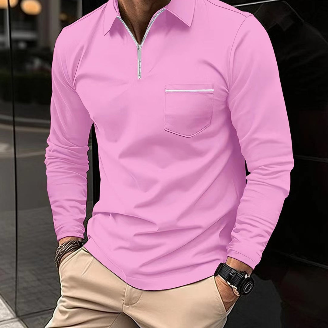 Casual and Stylish Long-Sleeve Polo Shirt for Men