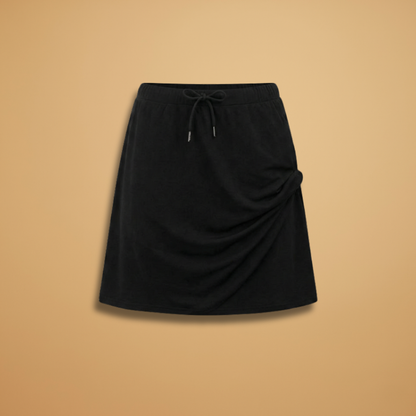 Women's A-Line Skirt with Lace Details and Spliced Design