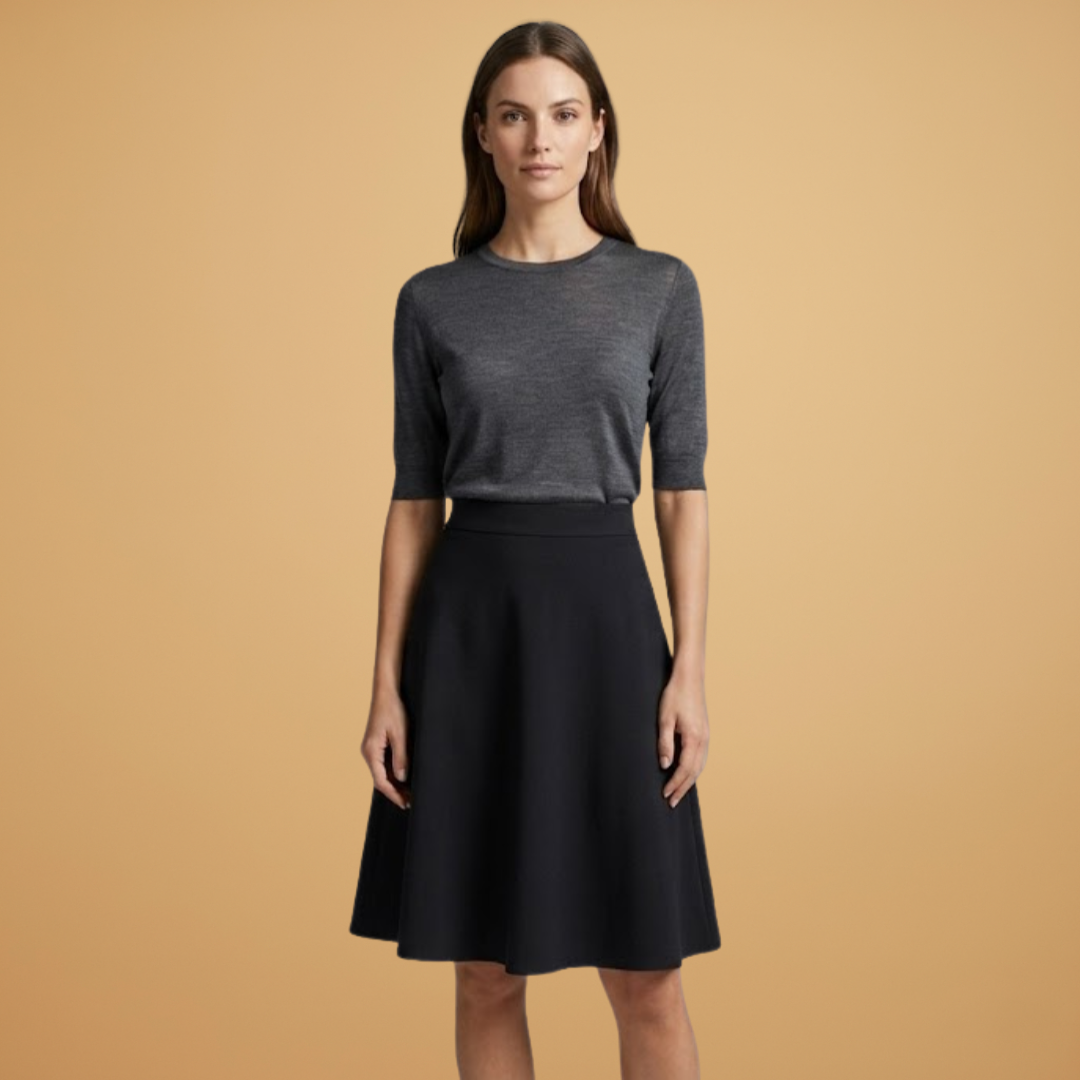 Women’s A-Line Skirt with Lightweight Fabric and Flattering Cut