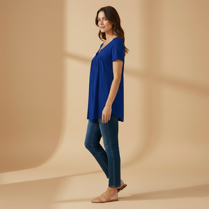 Women's Blouse with Button Details and Front Fastening