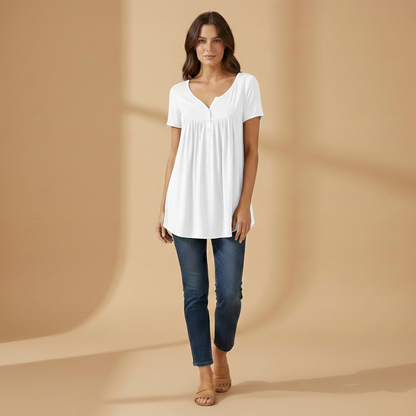 Women's Blouse with Button Details and Front Fastening