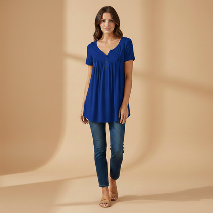 Women's Blouse with Button Details and Front Fastening