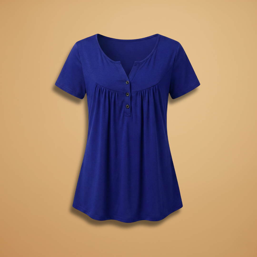 Women's Blouse with Button Details and Front Fastening