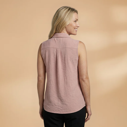 Women's Blouse with Collar and Button Closure
