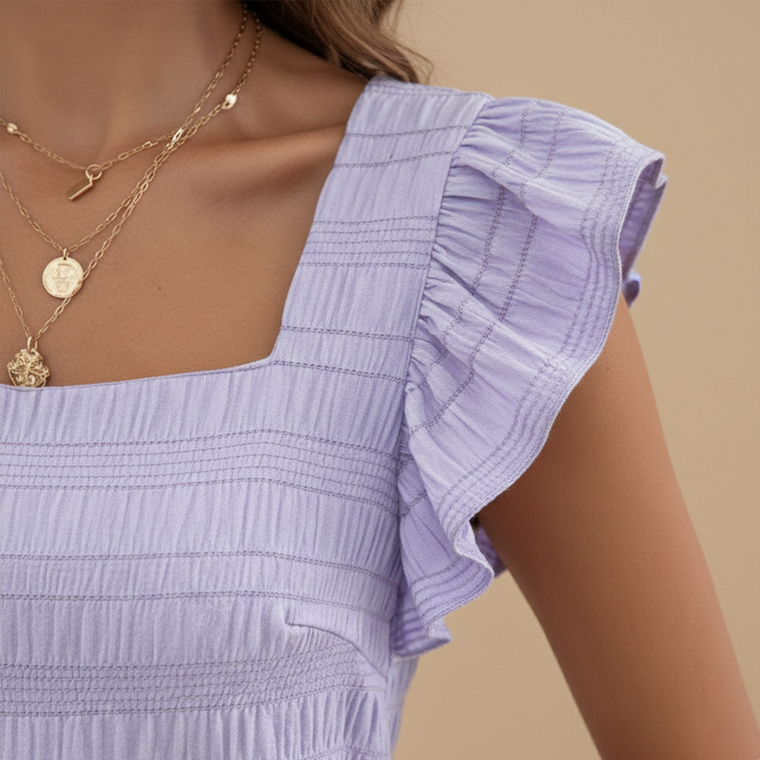 Women’s Blouse with Square Neckline