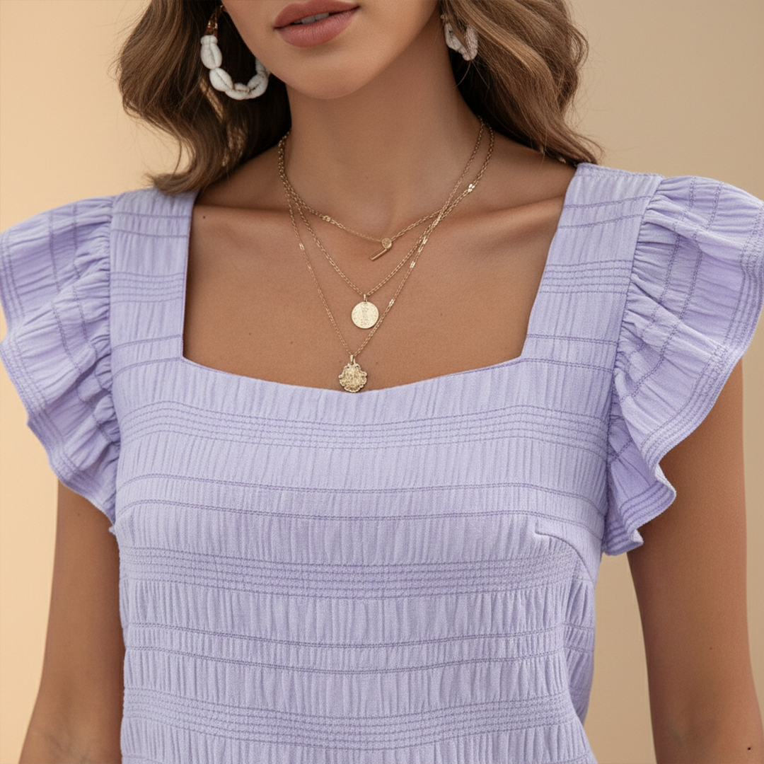 Women’s Blouse with Square Neckline
