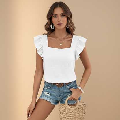 Women’s Blouse with Square Neckline