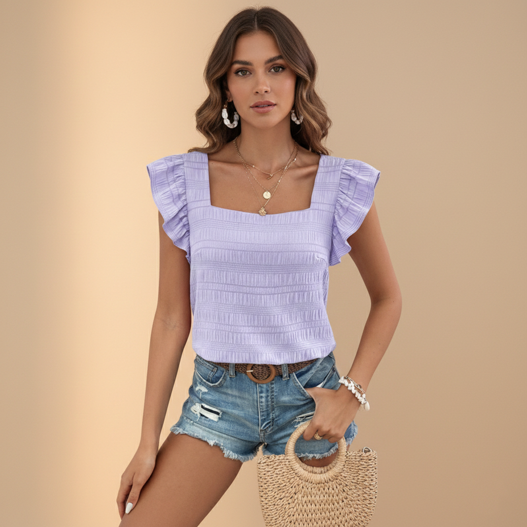 Women’s Blouse with Square Neckline
