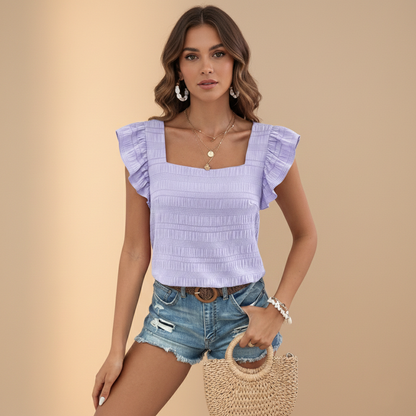 Women’s Blouse with Square Neckline
