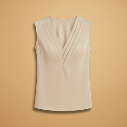 Women's Blouse with V‑Neck and Simple Cut