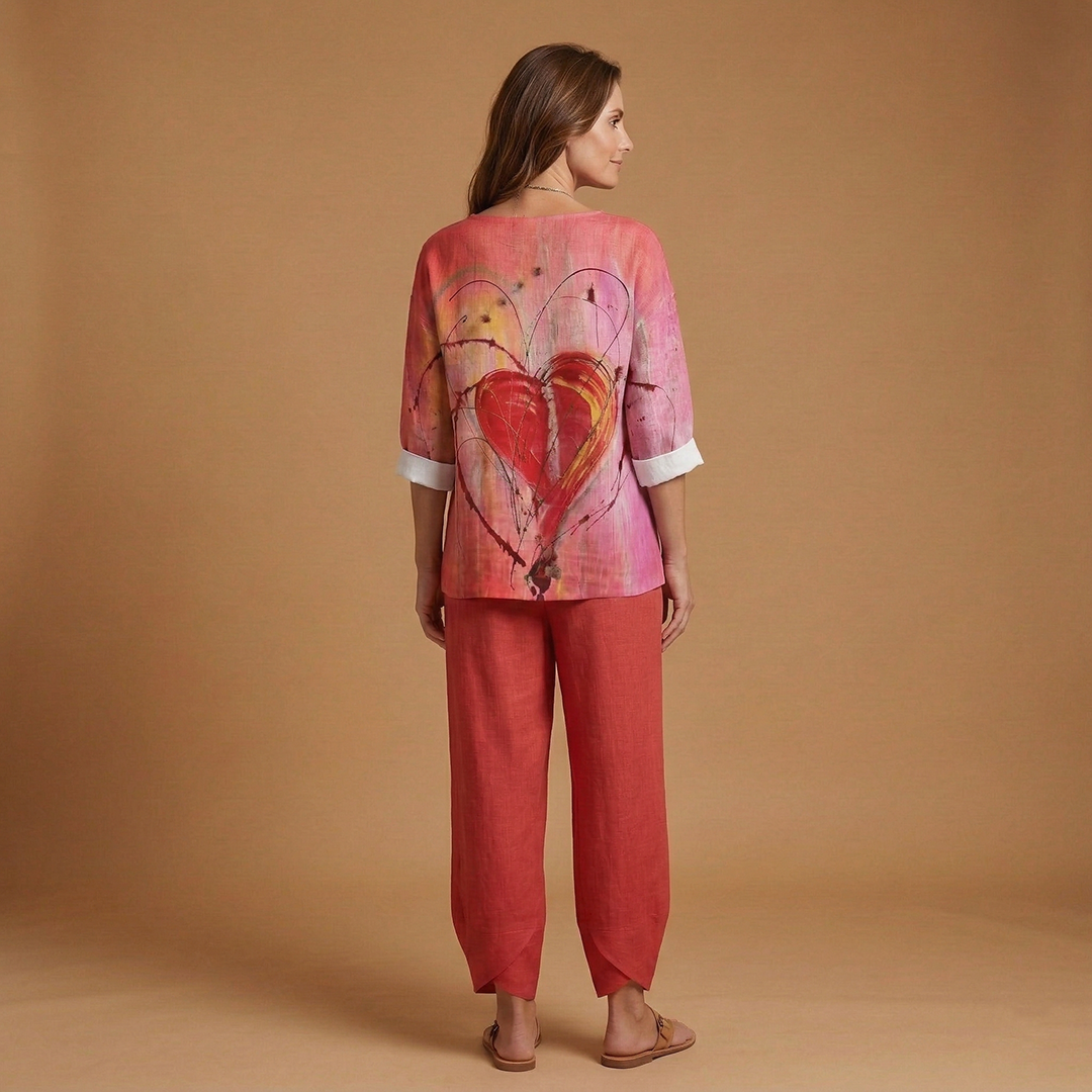 Women’s Floral Set with Top and Trousers