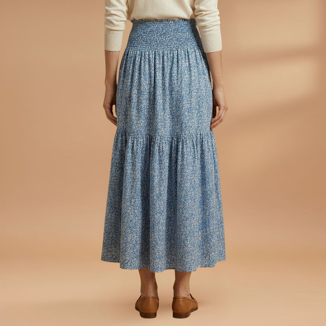 Women's Floral Skirt with Flowing Fabric and Flattering Silhouette