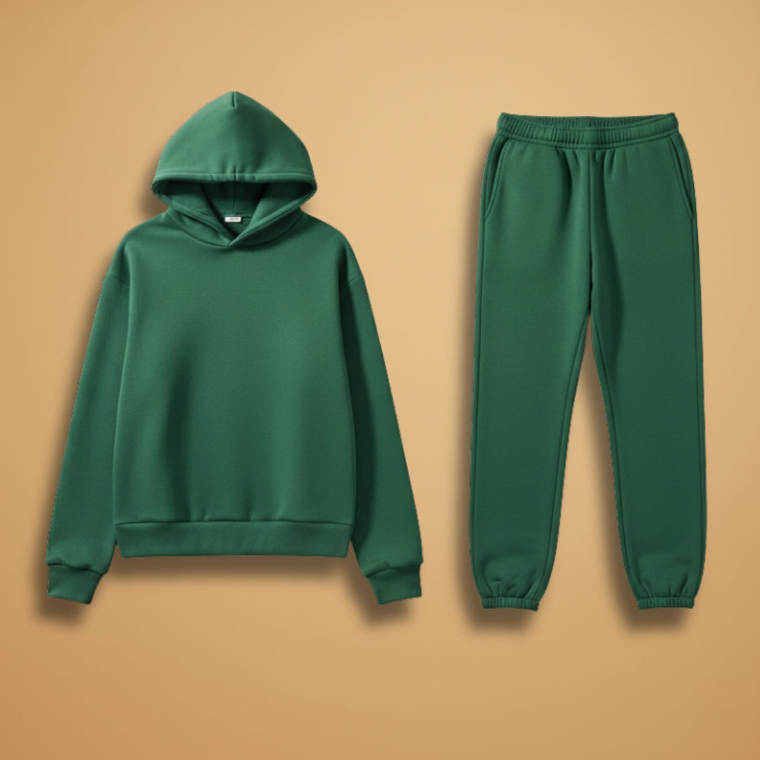 Women’s Jogging Set with Hoodie and Elastic Waistband