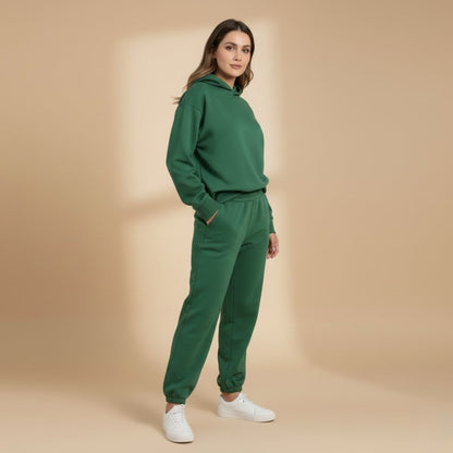 Women’s Jogging Set with Hoodie and Elastic Waistband