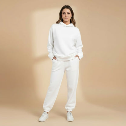 Women’s Jogging Set with Hoodie and Elastic Waistband