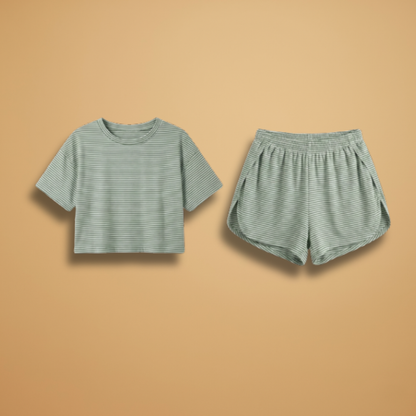 Women’s Leisure Set with Loose Top and Shorts