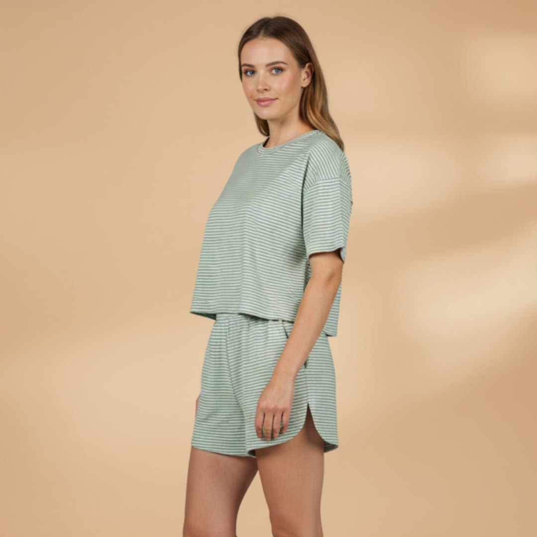 Women’s Leisure Set with Loose Top and Shorts
