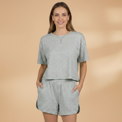 Women’s Leisure Set with Loose Top and Shorts