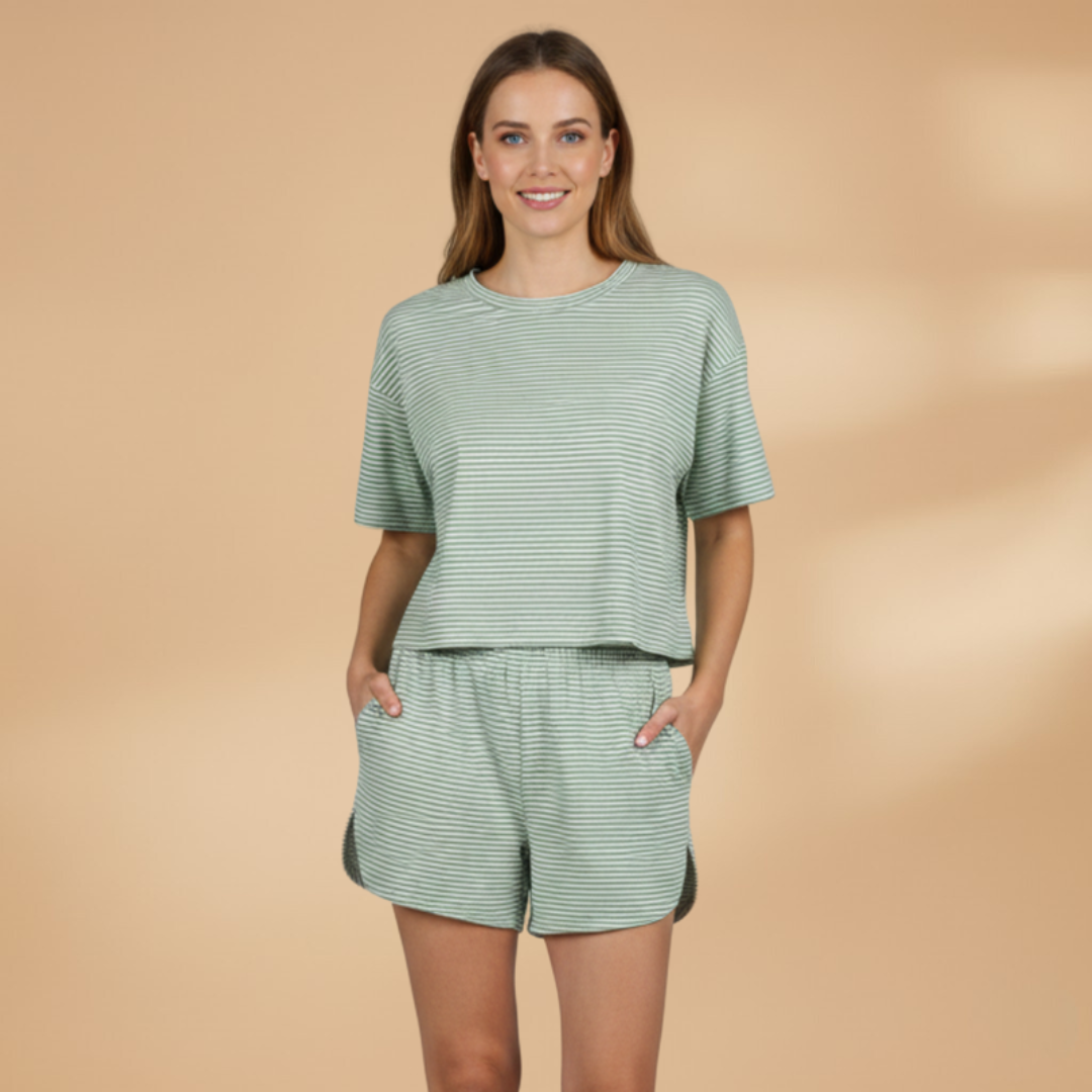 Women’s Leisure Set with Loose Top and Shorts