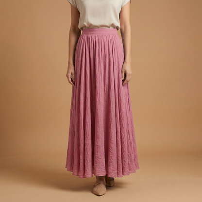 Women’s Long Skirt with Flowing Cut and Simple Drape