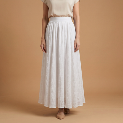 Women’s Long Skirt with Flowing Cut and Simple Drape
