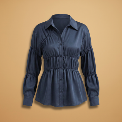 Women’s Loose Blouse with Ruffles for Elegant Style