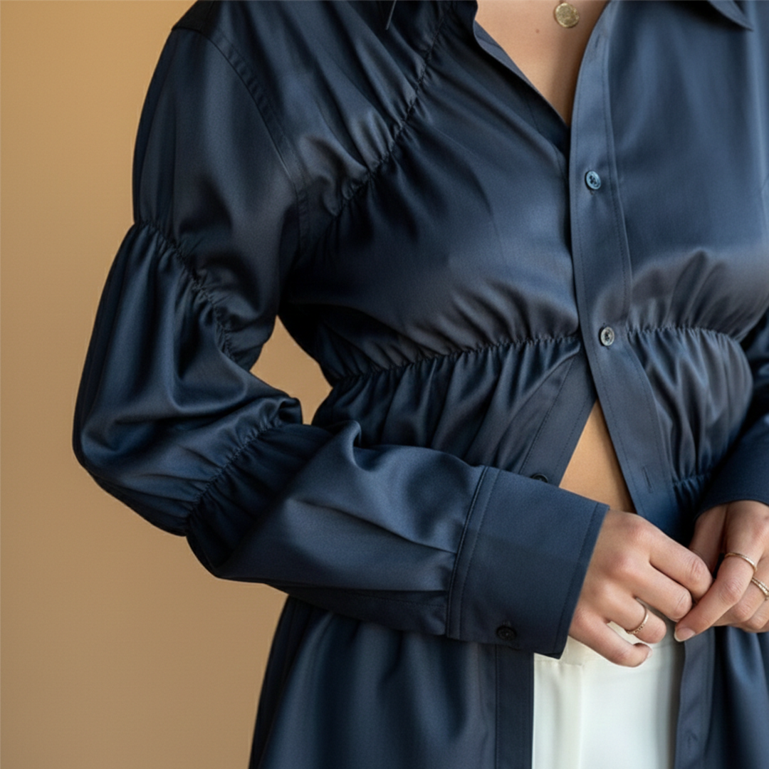 Women’s Loose Blouse with Ruffles for Elegant Style