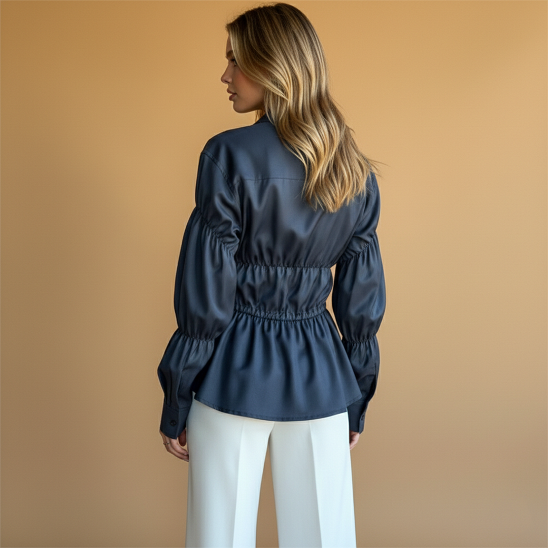 Women’s Loose Blouse with Ruffles for Elegant Style