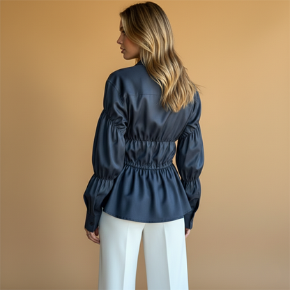 Women’s Loose Blouse with Ruffles for Elegant Style