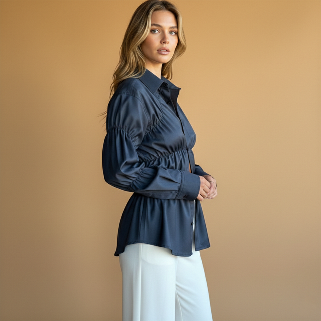 Women’s Loose Blouse with Ruffles for Elegant Style