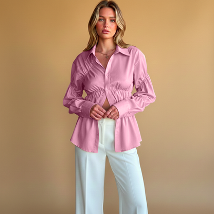 Women’s Loose Blouse with Ruffles for Elegant Style