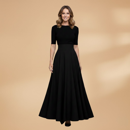 Women’s Maxi Skirt with High Waist and Flowing Design