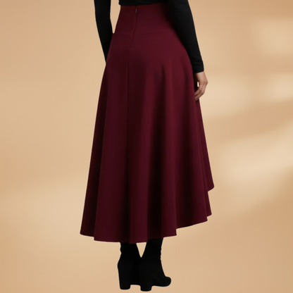 Women's Pleated Midi Skirt with Elegant Design and Versatile Styling