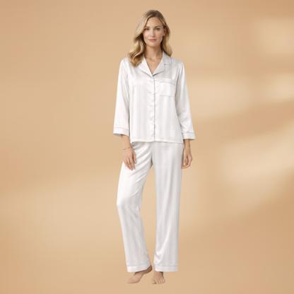 Women’s Pyjama Set with Buttoned Top and Elasticated Trousers