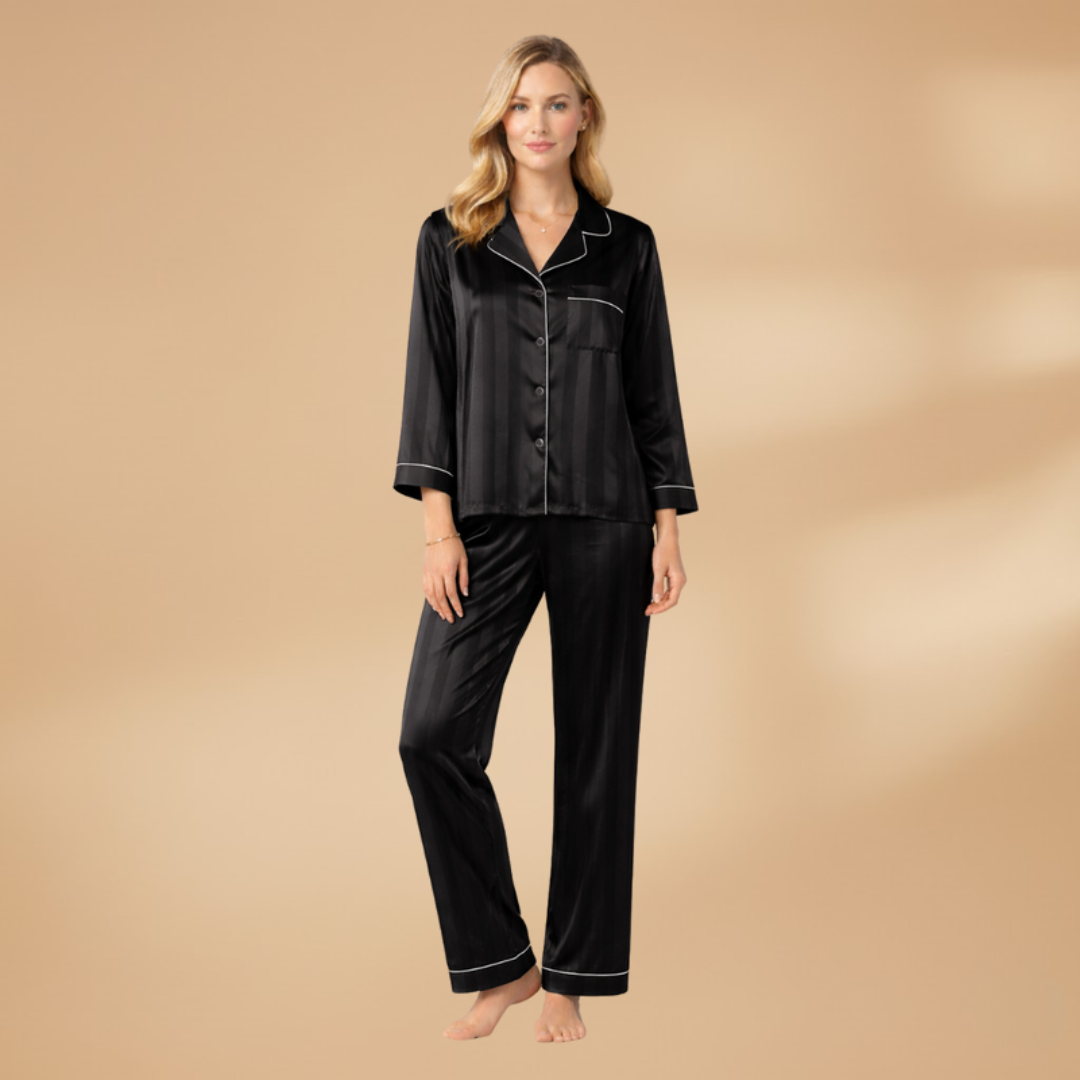 Women’s Pyjama Set with Buttoned Top and Elasticated Trousers