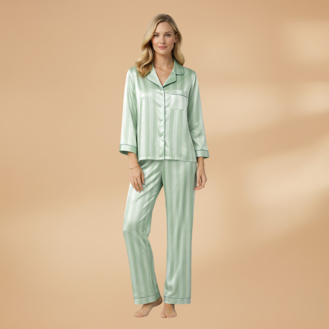 Women’s Pyjama Set with Buttoned Top and Elasticated Trousers