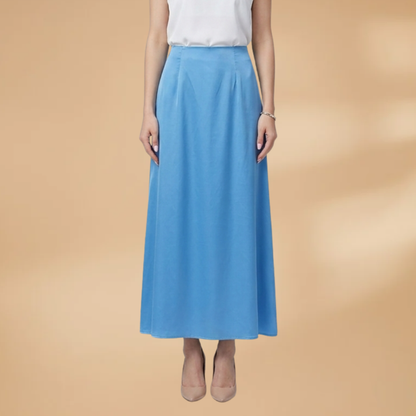 Women’s Satin Maxi Skirt with High Waist and Floor-Length Design