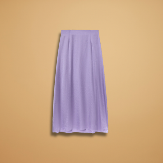 Women’s Satin Maxi Skirt with High Waist and Floor-Length Design