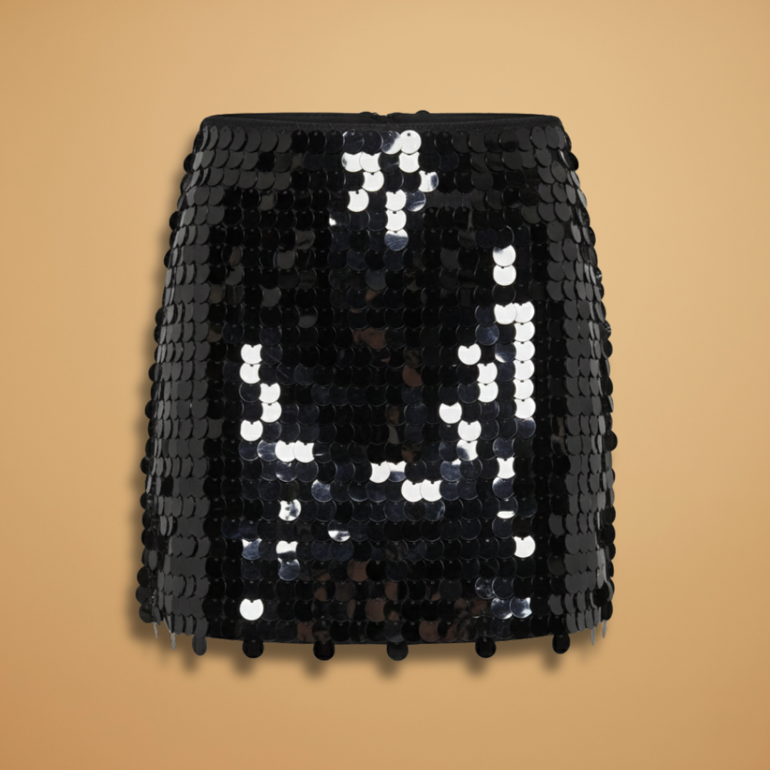 Women’s Sequin Skirt with Functional Design