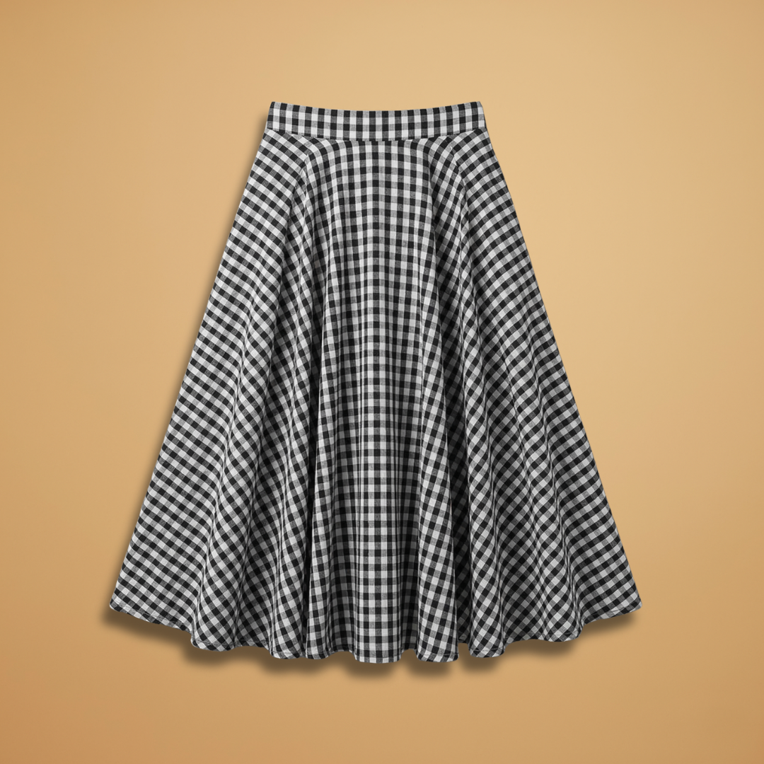 Women’s Skirt with Adjustable Length and Woven Design