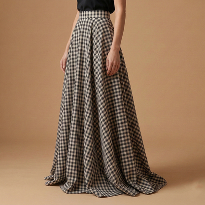 Women’s Skirt with Adjustable Length and Woven Design