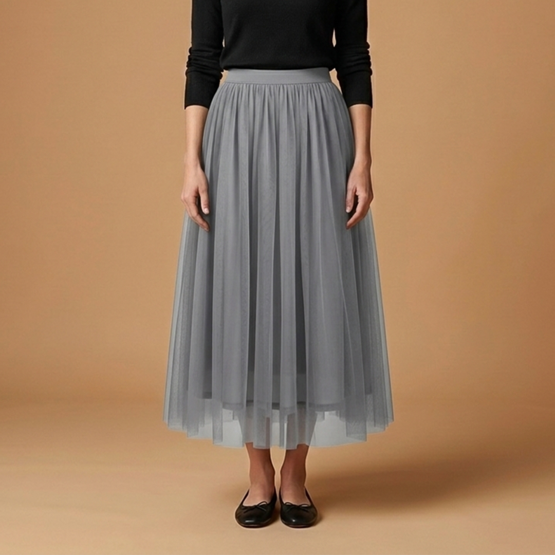 Women’s Skirt with High Waist and Ankle Length