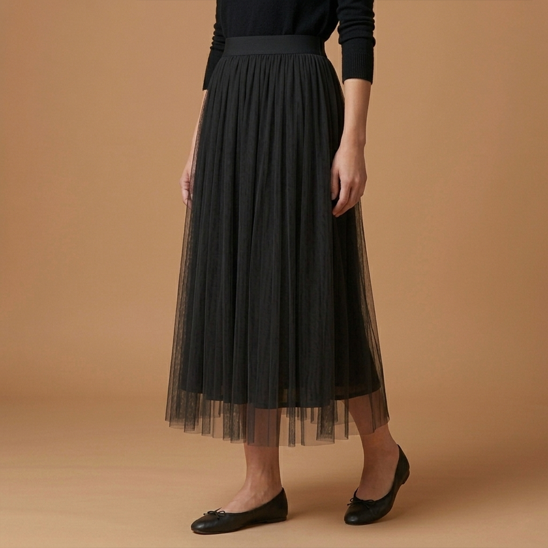 Women’s Skirt with High Waist and Ankle Length