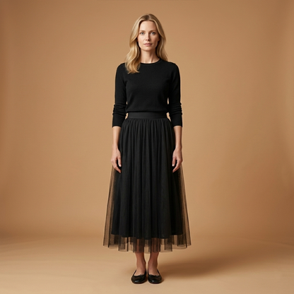 Women’s Skirt with High Waist and Ankle Length