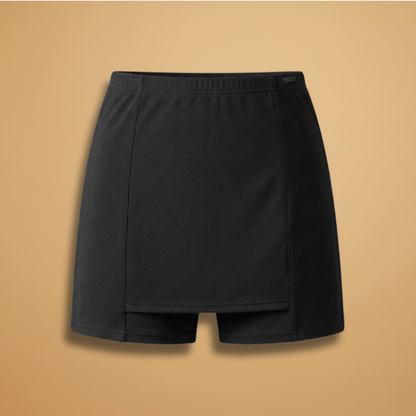Women’s Skirt with Integrated Shorts and Wide Waistband