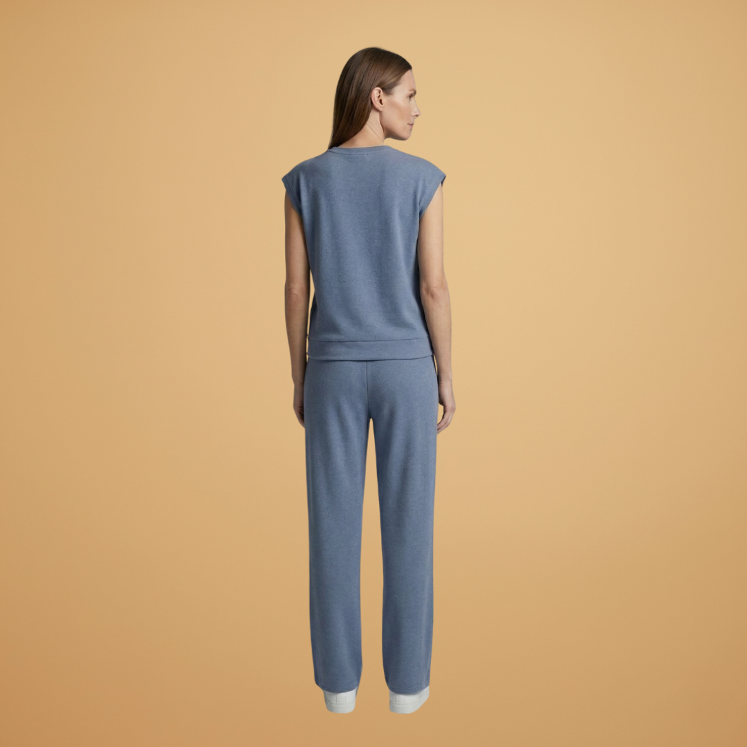 Women’s Summer Set with Cap‑Sleeved Top and Drawstring Trousers