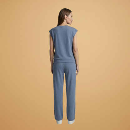 Women’s Summer Set with Cap‑Sleeved Top and Drawstring Trousers